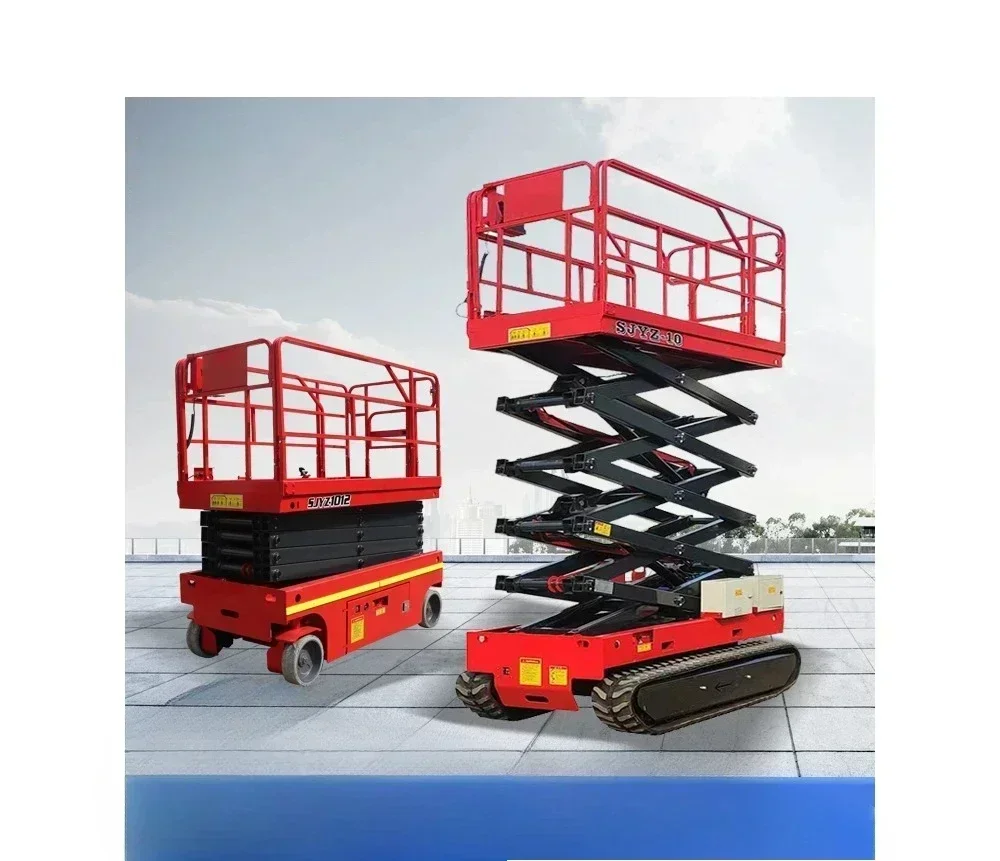 Hot sales Self-propelled crawler mobile scissor lift platform electro-hydraulic aerial work climbing vehicle conventional model