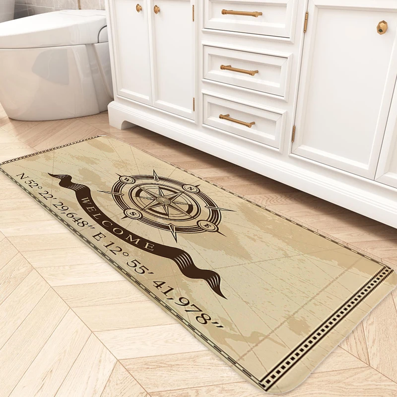 Anchor Boat Hallway Porch Foot Mat Non-slip Custom Doormat Bedroom Living Room Rug Slip-resistant Bedroom Kitchen Floor Carpet