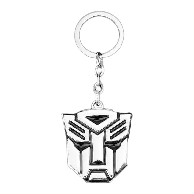 Metal Mask Model key chain Game around Autobots Metal pendant Key ring necklace Female male car Cosplay props image 3