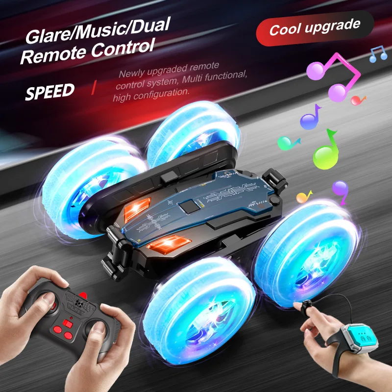 New gesture sensing stunt swing arm car children's toy anti drop light music electric remote control car toy