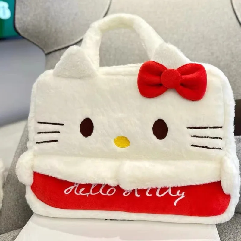 

Sanrio Hello Kitty Laptop Bag Case Women Large Capacity Tablets Bag Soft Kawaii Cartoon KT Cat Student Bag Girl Gift Women's Bag