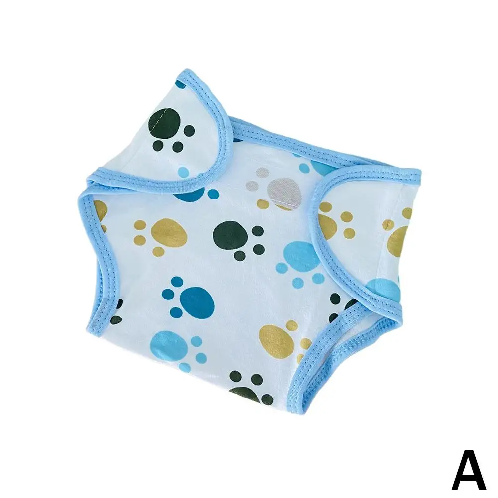 17-20 인치 인형을위한 만화 천 기저귀 아기 빨 수있는 재사용 가능한 기저귀 조정 가능한 어린이 변기 훈련 바지 P4N7