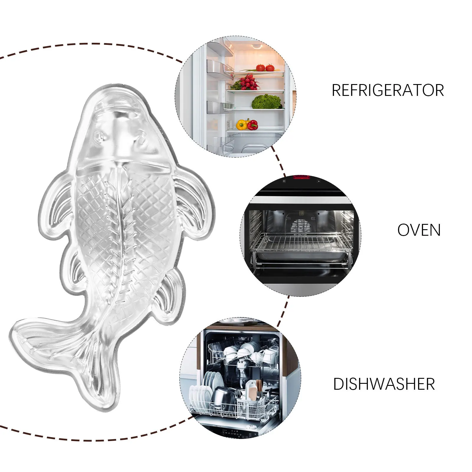 

Fish-Shape Diy Mold Nonstick Aluminum Baking Mold For Cake Jelly Chocolate Rice Cake Kitchen Supply Baking Accessory