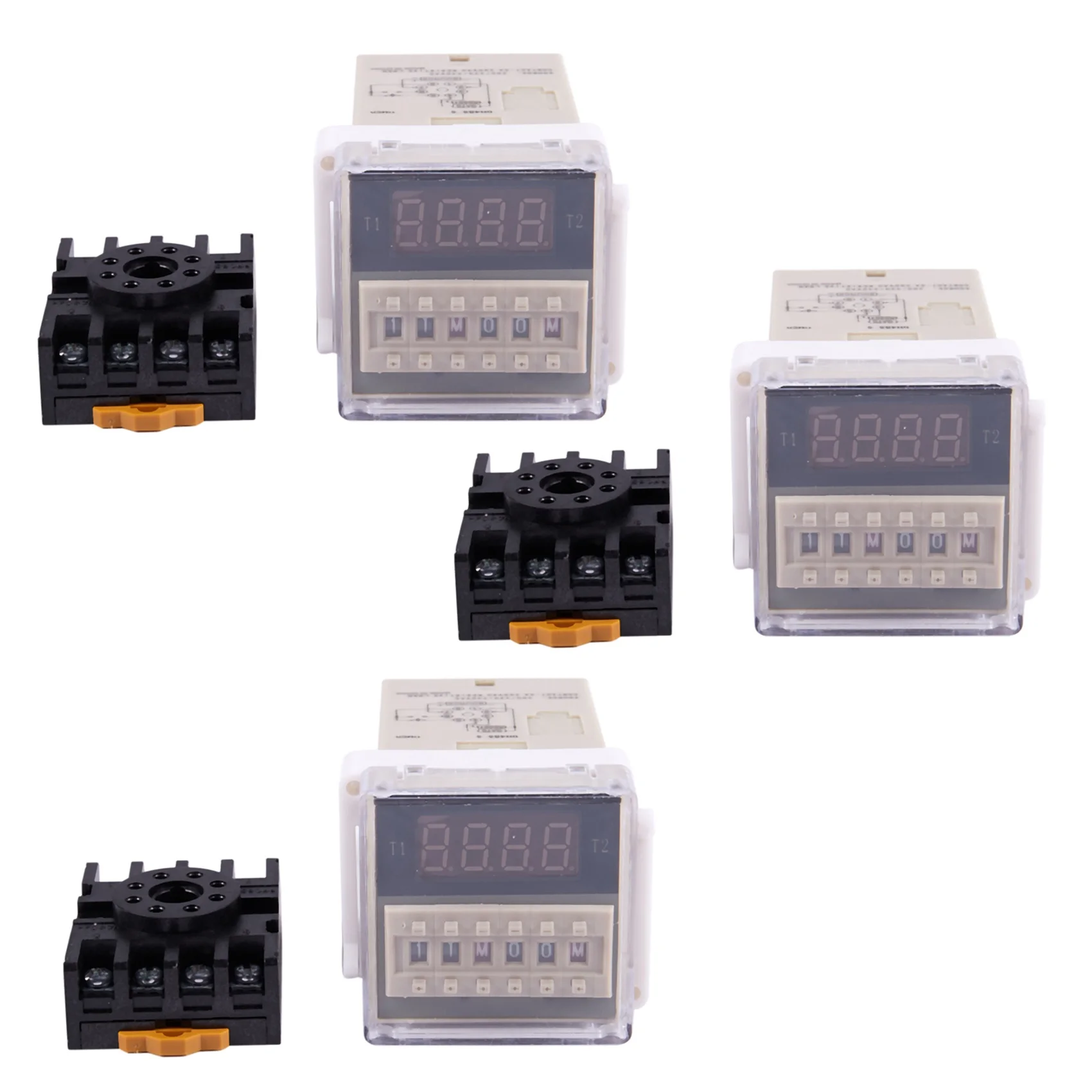 A19F-3X AC 220V 5A Programmable Double Delay Relay Device Tool DH48S-S