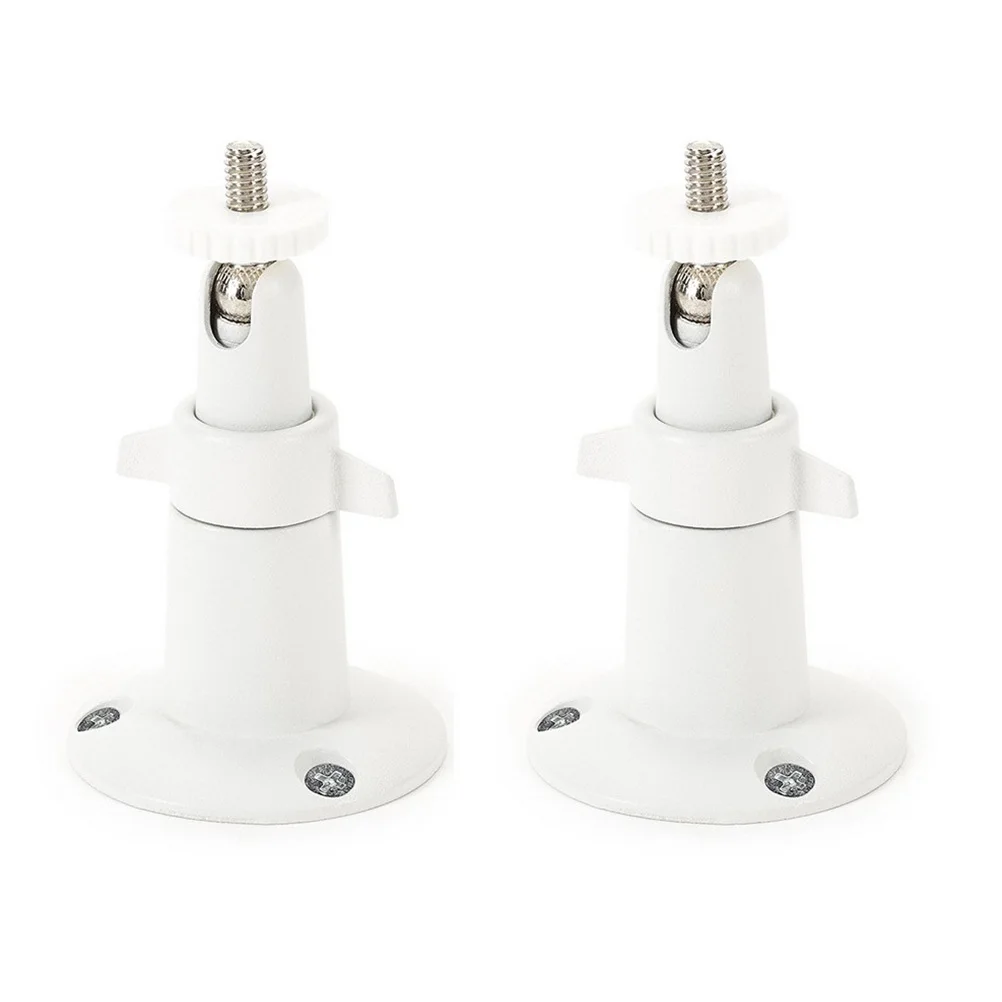 

2 pcs Security Camera Wall Mount White Adjustable Indoor Outdoor Bracket For Cctv Camera Metal Abs 360 Degree