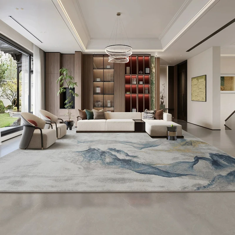 Large Area Living Room Decoration Waterproof Carpet Light Luxury Bedroom Decor Carpet Washable Study Mat Anti-slip Cloakroom Rug