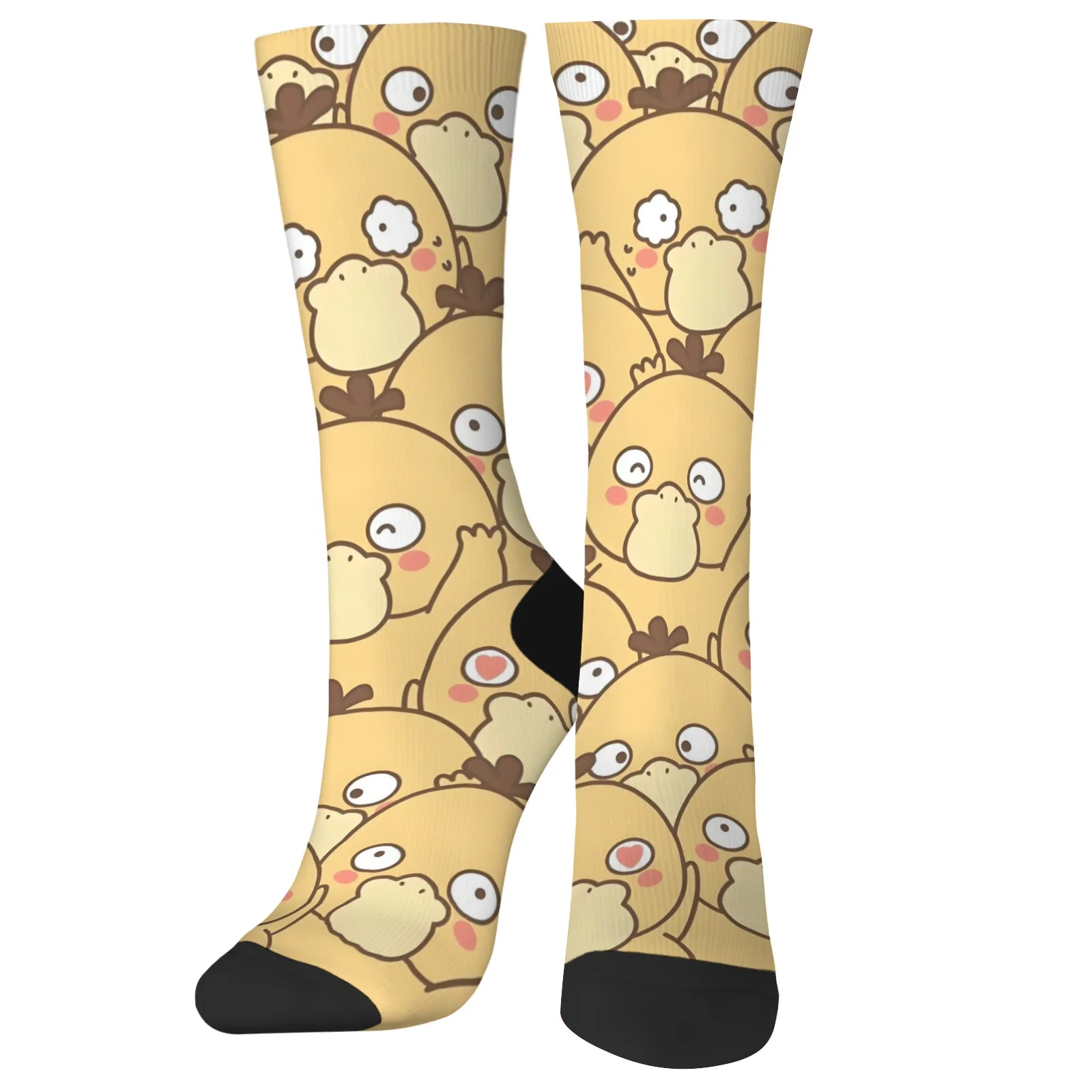 

Novelty funny duck print crew socks men's socks Harajuku retro soft and comfortable happy crazy fashion trend hip hop party gift