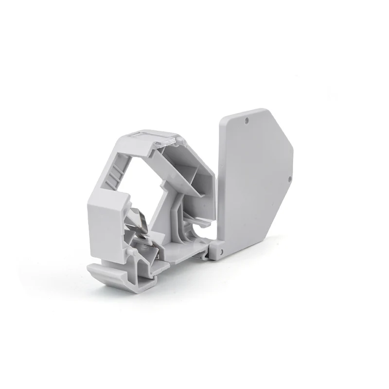 Linkwylan Keystone Jack Holder Housing For Din-Rail Mounting Adapter For Module With Labeling Field Earth Spring IP20 Dust-Proof