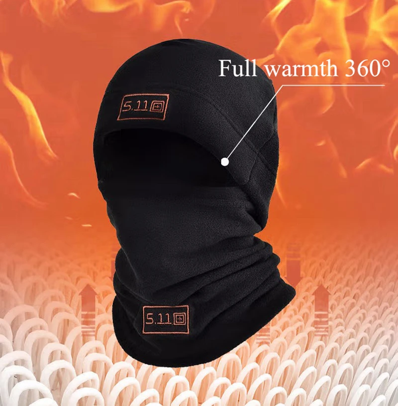 Winter Thermal Fleece Balaclava Men Hat Neck Warmer Hiking Scarf Waterproof Hunting Cycling Hat Hooded Neck Snowboard Face Mask