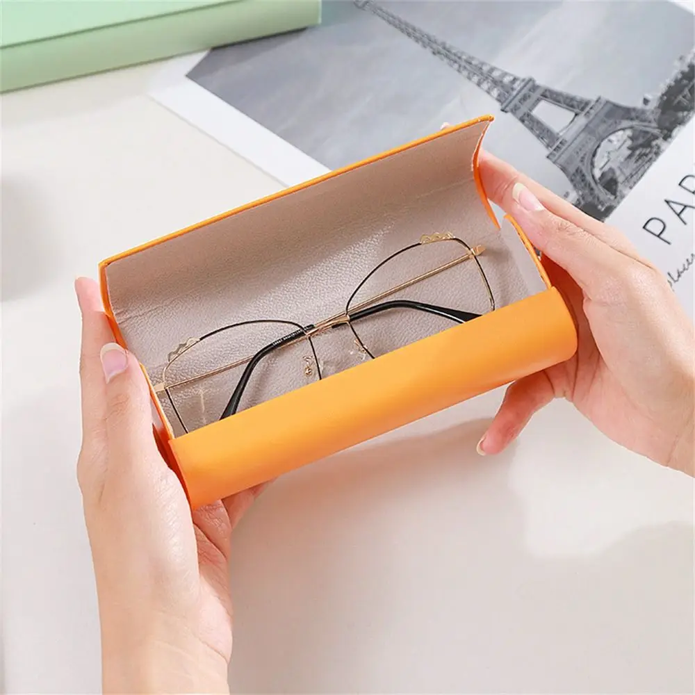 Portable Solid Color Glasses Box Fold-able Pressure-Resistant Sunglasses Bag Eyeglass Cases Men Women