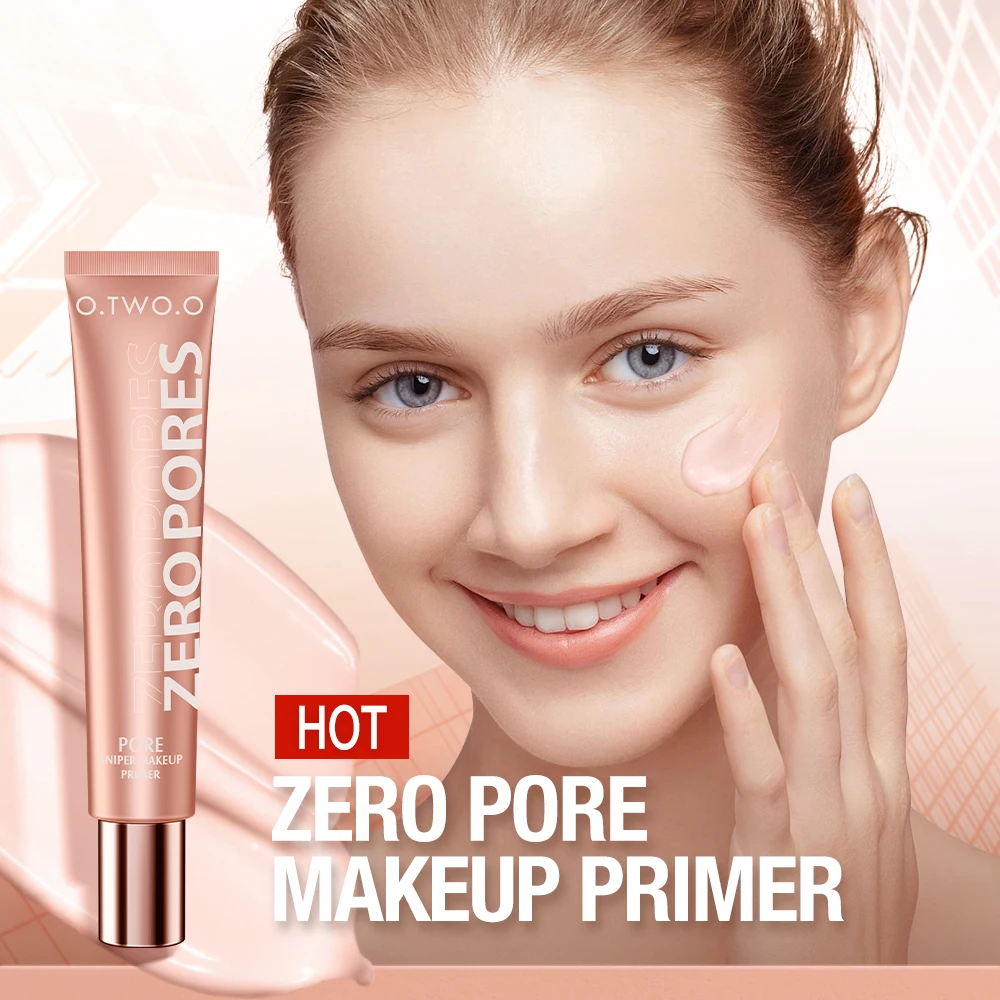 O.TWO.O Face Primer Makeup Base Sunscreen Cream SPF30+ Whitening Invisible Pore Smooths Brighten Moisture Primer for Face