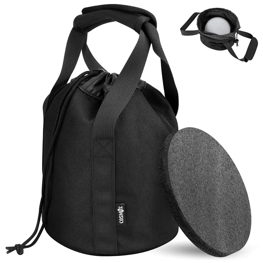 Shot Put Bag with Comfortable Handle and Foam Pad, Portable Shot Put Ball Carry Bag for Carrying Single Ball from 6 LBS to 1