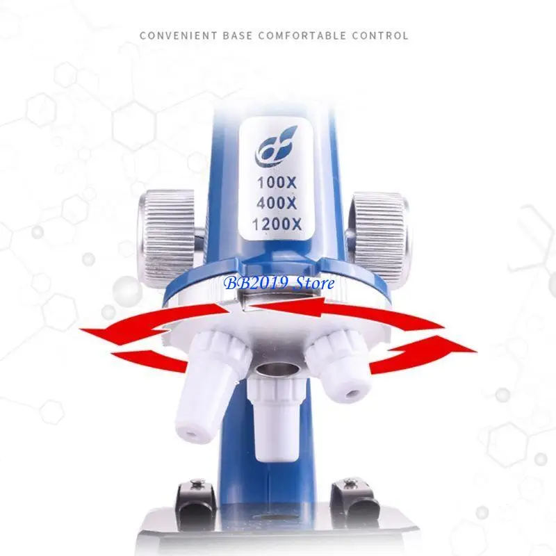 Q0KB 100X-1200X microscópio biológico para titular do telefone com celular brinquedo educacional