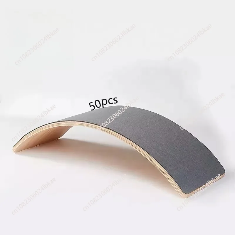 curved rocker board for kids - wooden wobble board, baby yoga fitness incline board, children's balance training