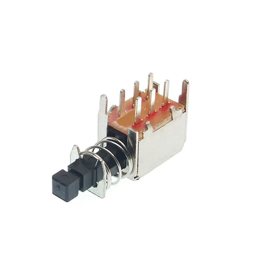 10pcs A03 Directly Key Switch PS-22F02 Double Row 6Pin Self-locking With Spring Without Lock Key Power Switches PS-22F03 - Image 2