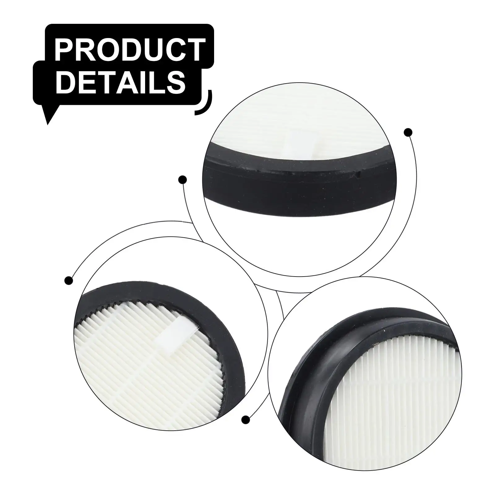 Compatible Filter Vacuum HEPA for Homes With Pets Spare Filters For ANYSON Vacuum Captures Fine Dust Particles
