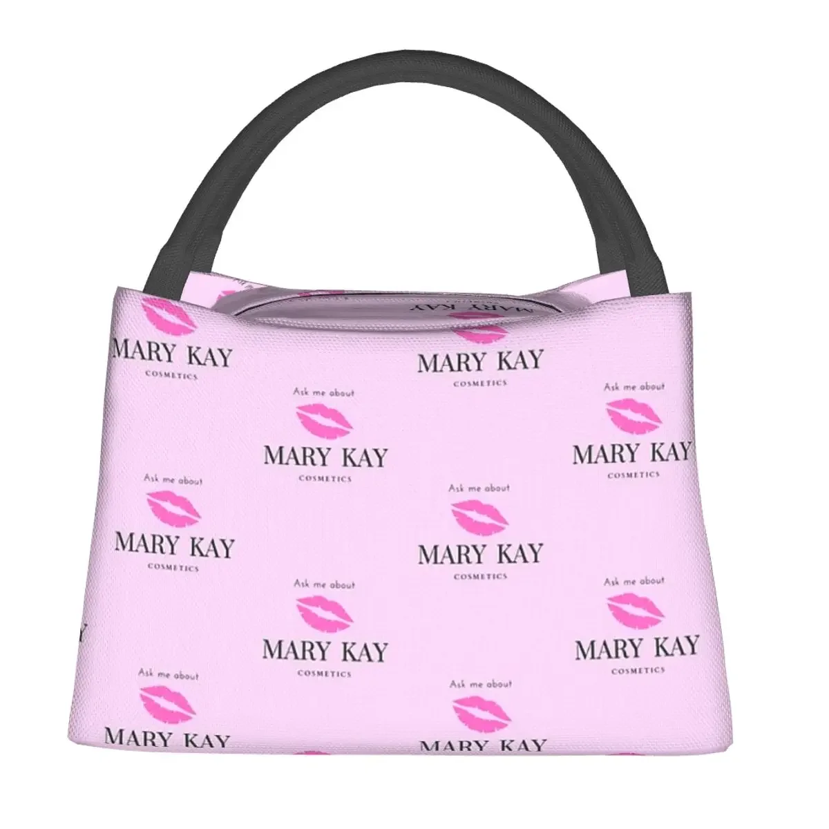 Ask Me About Mary Kay Cosmetics Lunch Bags Insulated Bento Box Portable Lunch Tote Leakproof Picnic Bags for Woman Kids Travel