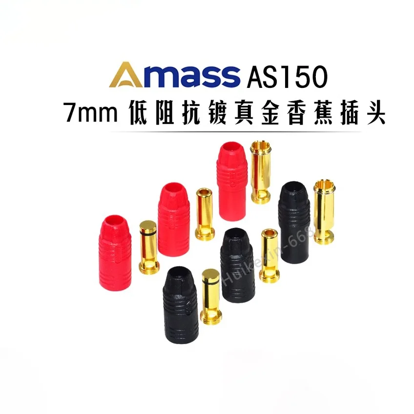 Amass As150 Plugue Banana, Conector Anti Fadiga Masculino, Anti Radiação, Bateria, 7mm, 7mm