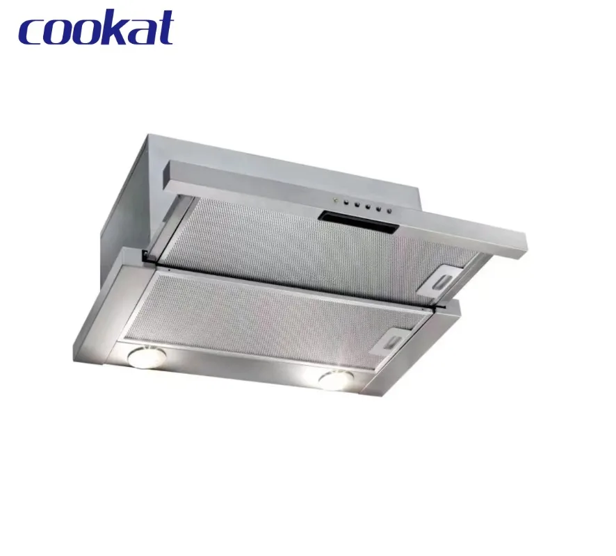 Eletrodomésticos para montagem na parede, exaustor canalizado/sem dutos com ventilador de 4 velocidades, exaustor de aço inoxidável durável