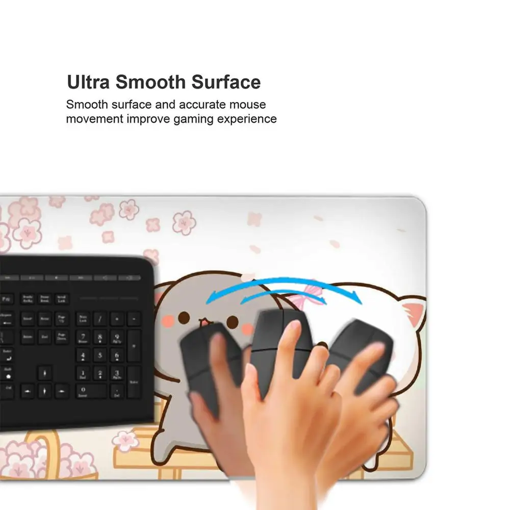 Peach Mochi Mouse Pad Mouse Pad Extended Gaming Keyboard Mats Large 90x40cm XXL Gamer Mousepad