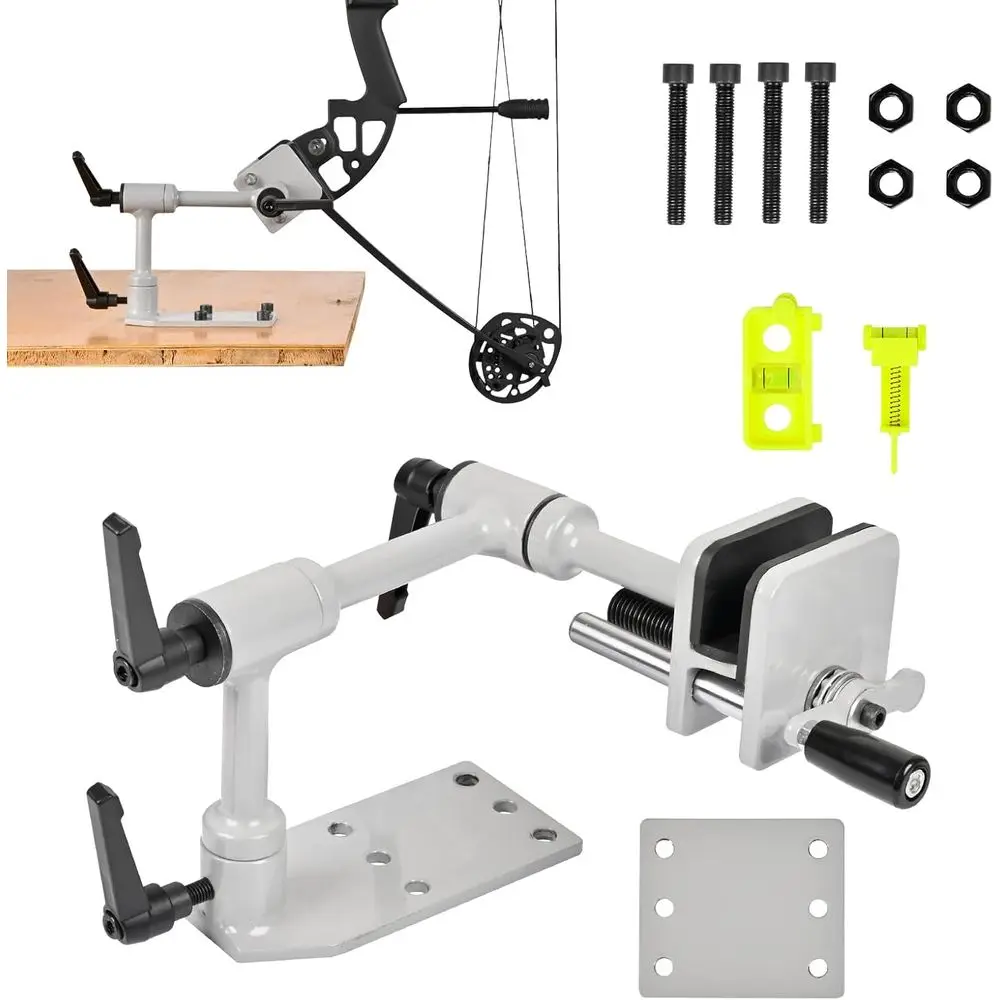 

Universal 360° Adjustable Bow Press for Compound and Recurve Bows - Archery Building and Tuning Kit