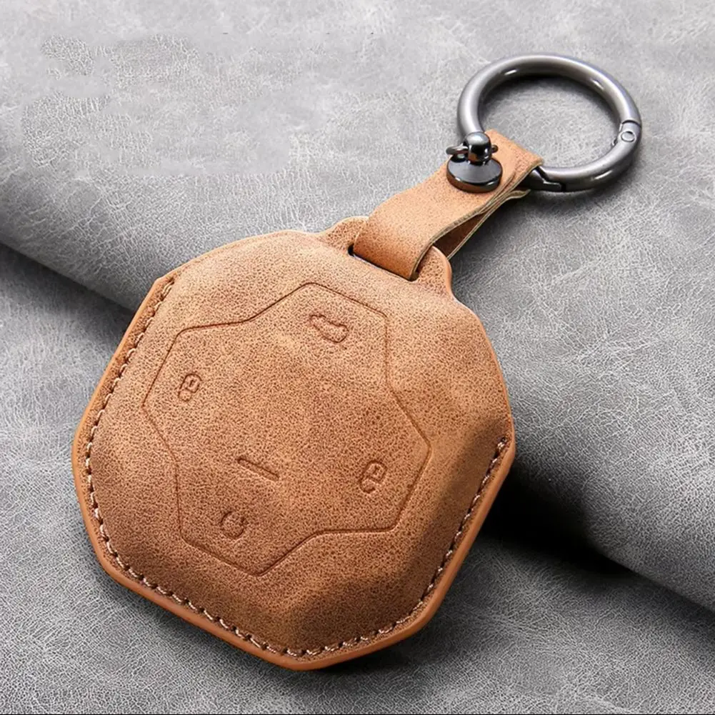 

4 Buttons Car Remote Control Key Case Suede Leather Key Protect Cover Shell Accessories For Chery Jetour T2 Traveler 2023 2024