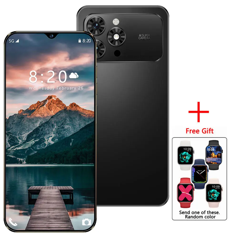 2026 NIEUW Voor i17 Pro Max Smartphone Originele 7.0HD Mobiele Telefoons 5G Dual Card Mobiele Telefoons 8000 mAh Android 15 Ontgrendeld Mobiele Telefoon
