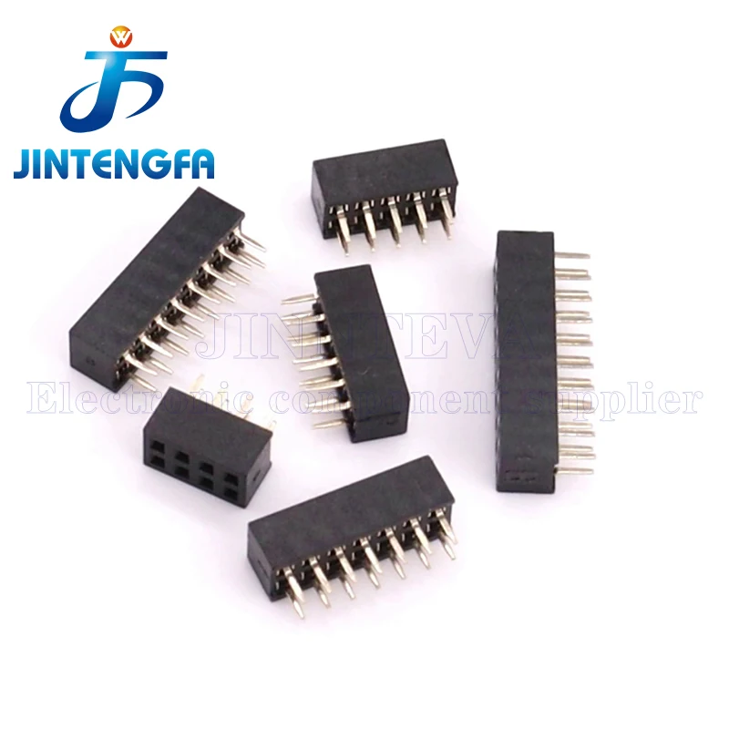 20PCS 2.0mm 2*2P-40P Black Double row Female Header Connector 2P 3P 4P 5P 6P 7P 8P 9P 10P 12P 14P 15P 20P 25P 30P 40Pin PCB JST