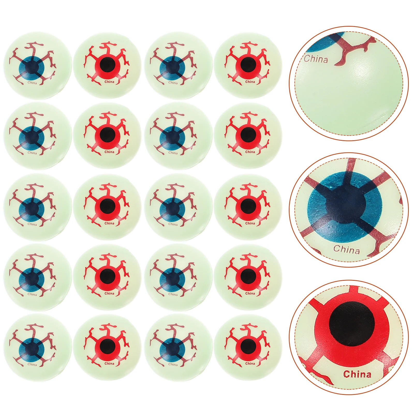 

Halloween Eyeballs Prank Props Eyes Night Glow Plastic 20pcs