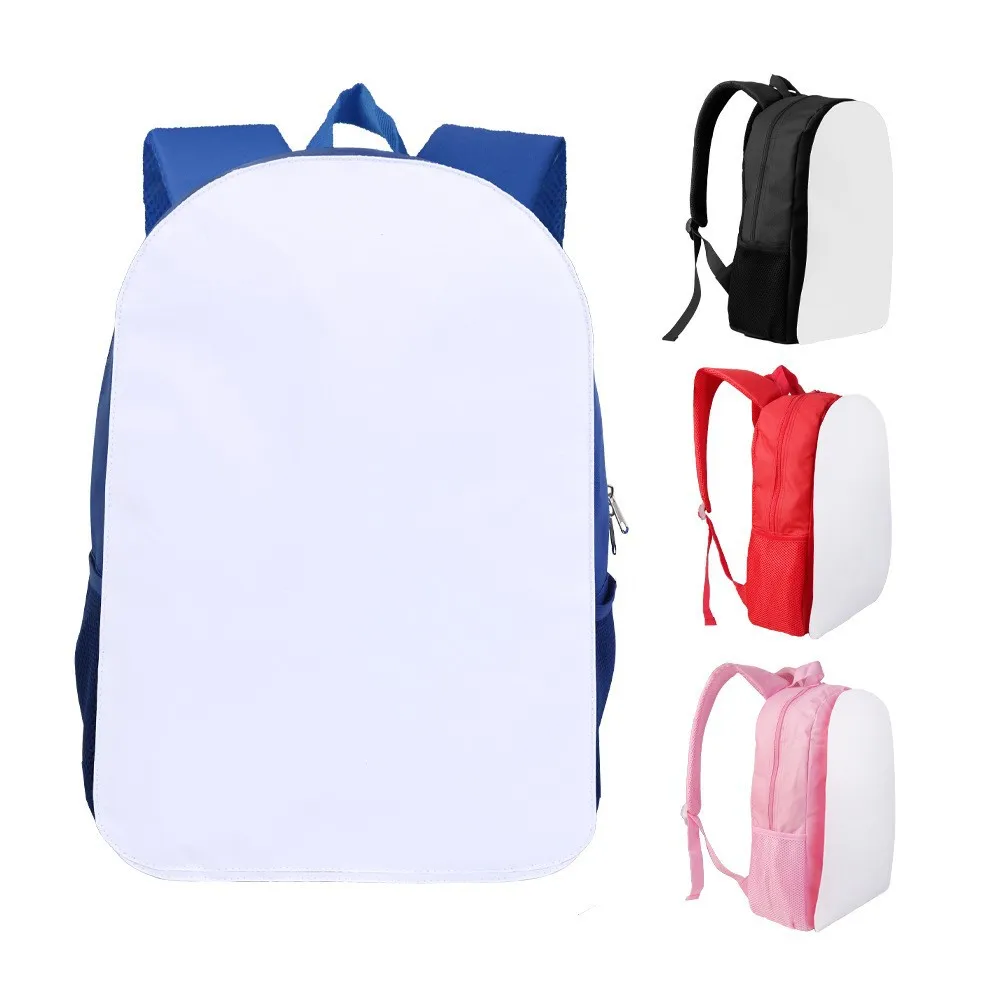 Sublimation Blank Backpack Bag 4 Colors Option Students Schoolbag Large Capacity Canvas Travel Bags For Thermal Transfer Print