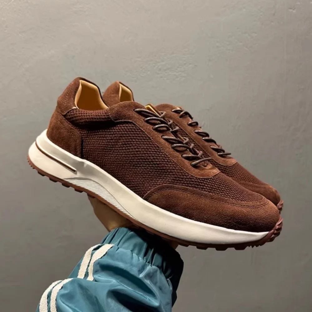 Men's retro breathable lightweight comfortable sporty thick-soled fashionable casual shoes, versatile shoes