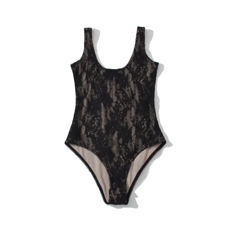 

Женское кружевное боди-майка с двойным слоем, с цветочным узором, для создания эффекта стройности, сексуальное нижнее белье, базовый слой