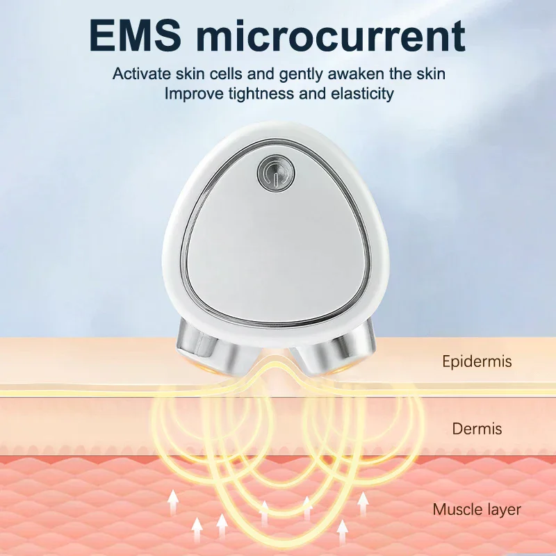 Masseur de lifting du visage à microcourant - Nouveau mini appareil de levage, masseur électrique pour le visage avec 3 vitesses