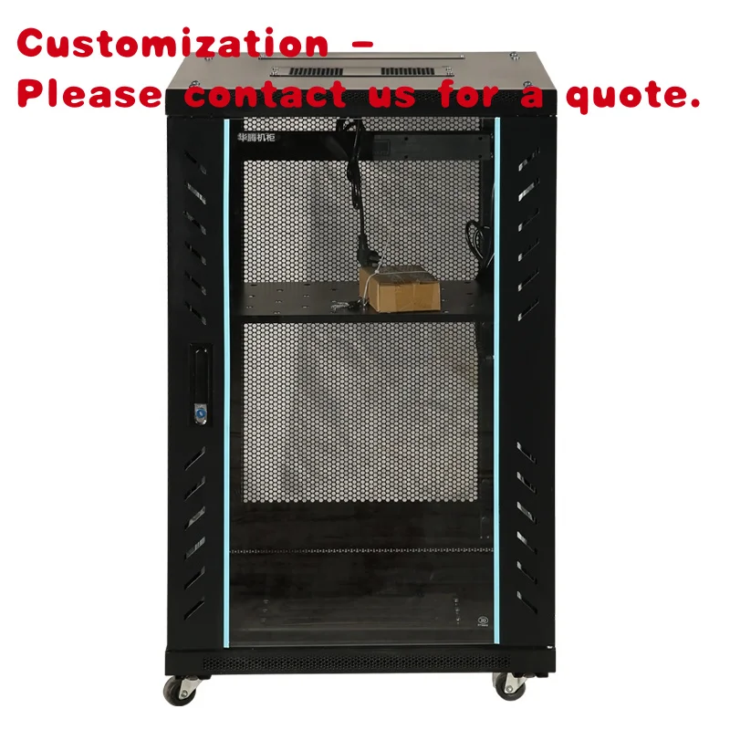 custom.Customizate Server Rack 18U 22U 32U 42U Glass Door Metal Cabinets Data Center Server Rack Cabinet