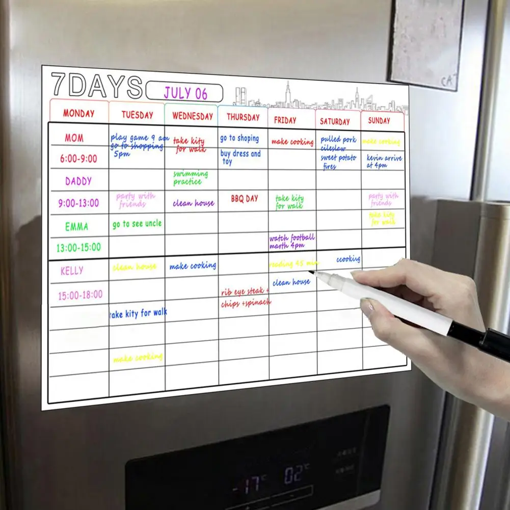 Magnetic Whiteboard Wall Sticker Soft Waterproof Wall Board Protector Erasable Memo Message Board For Office Home Kids Use