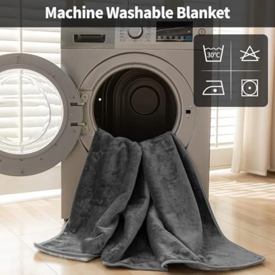 Waterproof Blanket for Bed Intimacy, Reversible and Leakproof Throw Blanket for Adults, Soft Flannel Bed Blanket for Couch, Pet view 5