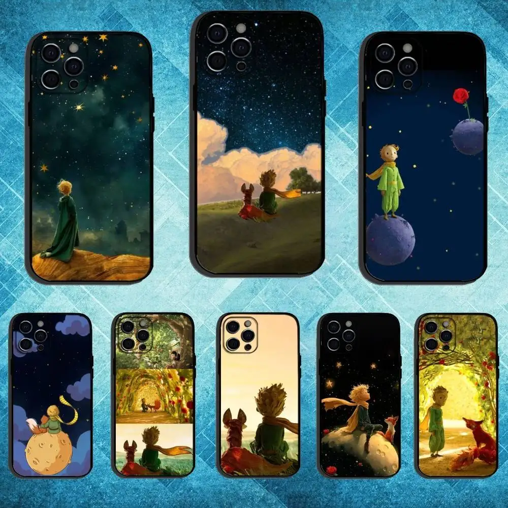 

The Little Prince Book Phone Case For iPhone17,16,15,14,13,12,11 Plus,Pro Max Soft Black Cover