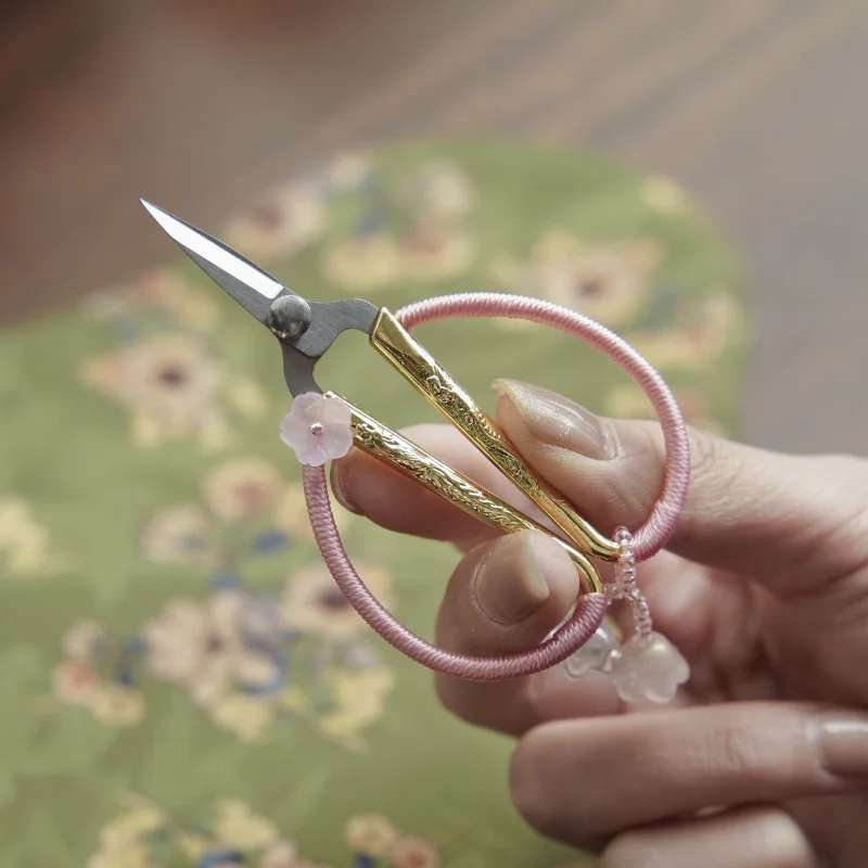 Tea Art Pendant Small Tea Scissors Mini Scissors Hand Woven Chinese Tea Ceremony Accessories