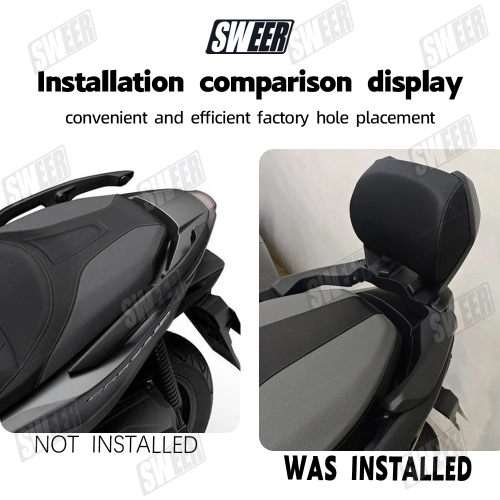 Motorcycle Rear Frame Passenger Seat Backrest Cushion Compatible with Honda Forza350 NSS350 ADV350 2021-2026 BackRest Pad Parts 2