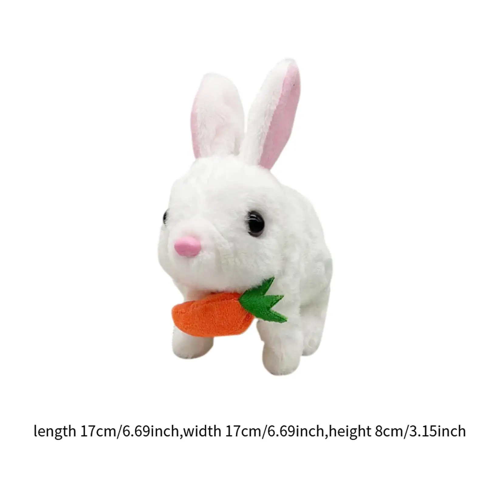 Conejito eléctrico de peluche, regalos de Pascua, bonito recuerdo de fiesta, conejo de peluche interactivo para caminar para niños, niñas, niños pequeños