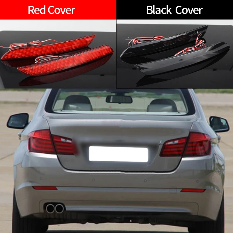 

2 шт. светодиодный отражатель заднего бампера для BMW F10 F11 F18 5 серии 520d 520i 523i 525d 09-14 задний стоп-сигнал противотуманный фонарь 63147203238