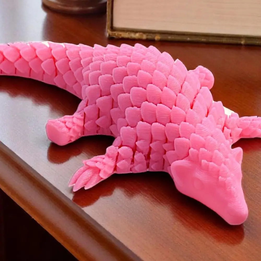 Movable Joints 3D Printed Pangolin Cartoon Realistic 3D Printed Pangolin Model Figurine Handicraft Pangolin Ornament