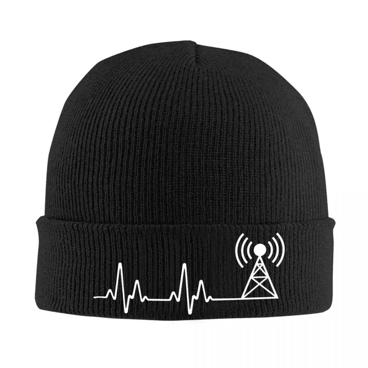 Amateur Ham Radio Operator Heartbeat Knitted Caps for Women Men Skullies Beanies Autumn Winter Hats Acrylic Casual Caps