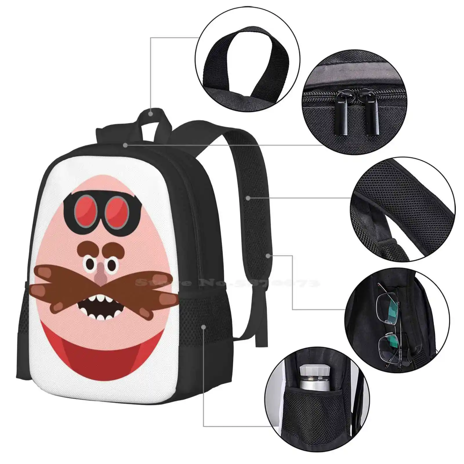 Movie Dr Robotnik Backpacks For School Teenagers Girls Travel Bags Egg Man Dr Robotnik Eggman Robotnick Eyy Cartoon Eggman