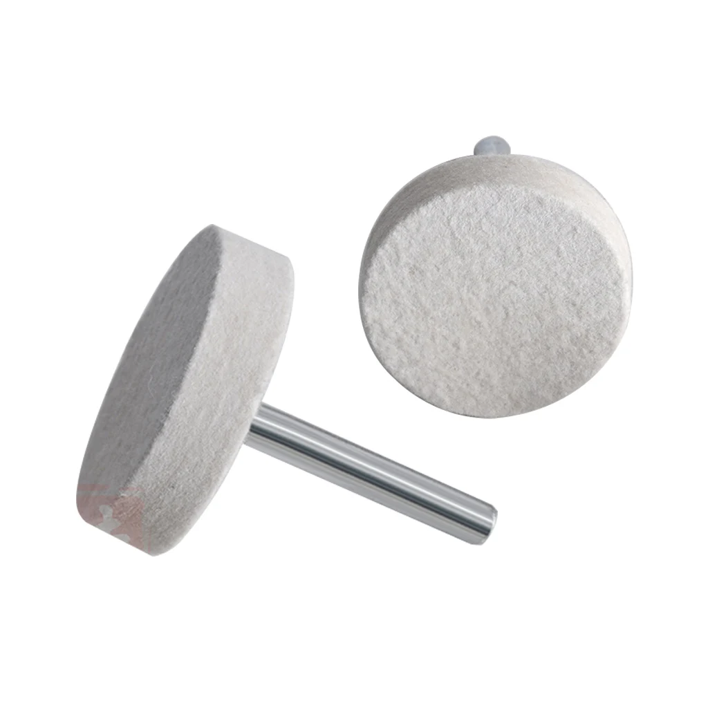 2.34mm/3mm/6mm Shank Abrasive Mounted Wool Felt Wheel For Dremel Drill Rotary Tools Electric T-Shaped Grinding Head Accessories