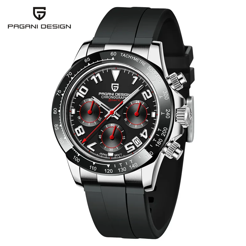 PAGANI DESIGN Pilot Chronograph Stop Watch for Men Sapphire Sports RunLuminous Quartz Watches часы мужские наручные Montre Homme