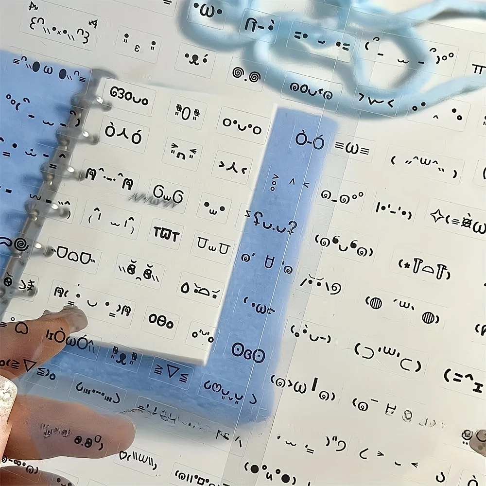 10 Blatt niedliche handgezeichnete Emoji-Aufkleber, selbstklebende Aufkleber, unregelmäßige Form, geeignet für Tagebücher und Sammelalben, Anime-Aufkleber – Detail 1