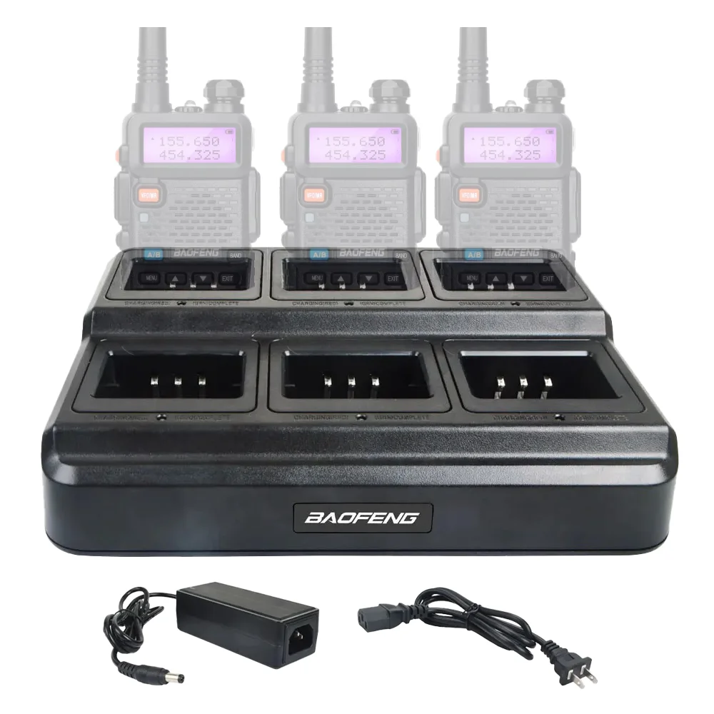 Шестистороннее зарядное устройство Baofeng UV-5R Walkie Talkie Интеллектуальное быстрое мультизарядное устройство BL-5X6