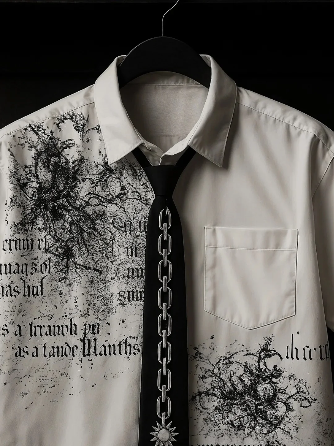 

Y2K Affliction White Shirt Harajuku Retro V-neck Short Sleeve T-shirt Men Sweatshirt Holy Writ Skull Printing Tee Fashion Tops