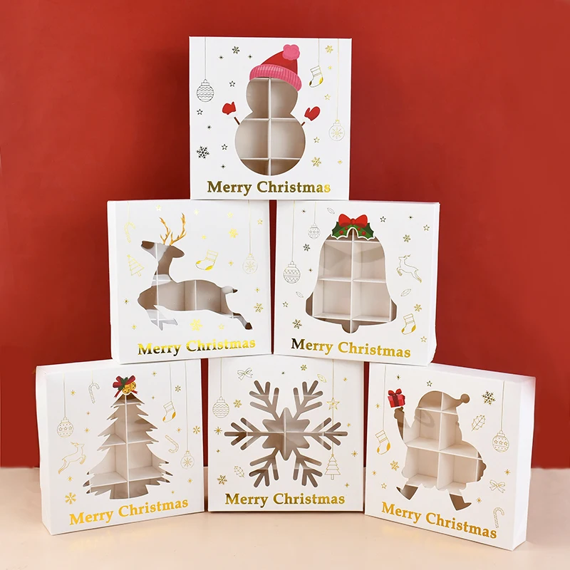2 Stücke Weihnachten Süßigkeiten Boxen Cookie Keks Verpackung Frohe Weihnachten Dekoration Für Zuhause 2024 Navidad Noel Geschenk Dekor Neue Jahr 2025